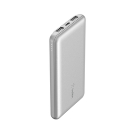 モバイル充電器 10K + USB-A - USB-C 充電ケーブル, Silver, hi-res